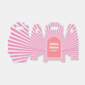 Rosa Sonnenstrahlen Retro Groovy 70er inspiriert H Geschenkschachtel (Ungefaltet)