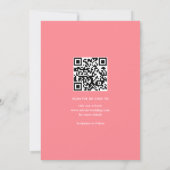 Rosa Sonnenstrahlen Retro Groovy 70er inspiriert H Save The Date (Rückseite)