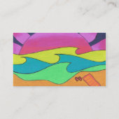 Rosa Sonnenuntergang auf goldener Visitenkarte (Rückseite)