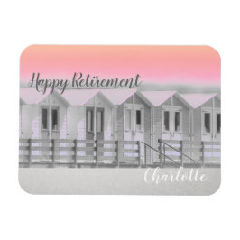 Rosa Sonnenuntergang Cornish Beach Hütte Pension G Magnet