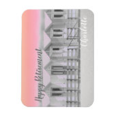 Rosa Sonnenuntergang Cornish Beach Hütte Pension G Magnet (Vertikal)