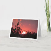 Rosa Sonnenuntergang Landschaft Karte (Vorderseite)