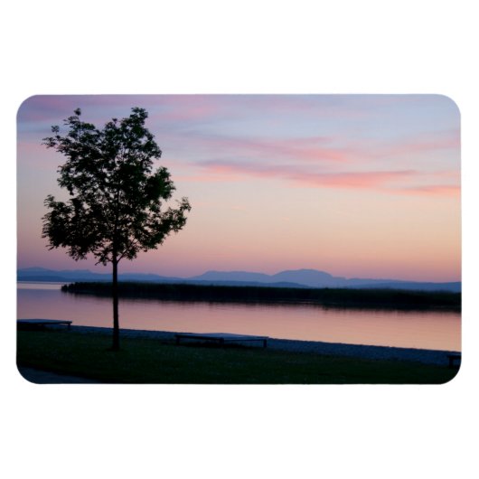 Rosa Sonnenuntergang Magnet (Horizontal)