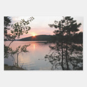 Rosa Sonnenuntergang mit Bäumen Geschenkpapier Set (Vorderseite 3)