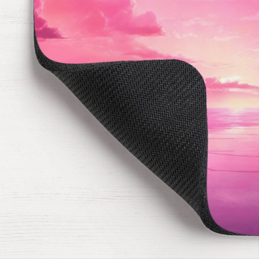 Rosa Sonnenuntergang Mousepad (Ecke)