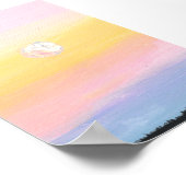 Rosa Sonnenuntergang, Print, Werteposter Poster (Ecke)