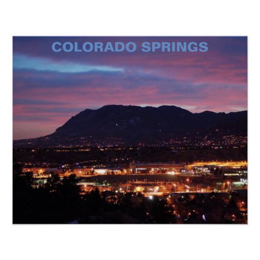 Rosa Sonnenuntergang über Colorado Springs Poster (Vorderseite)