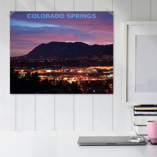 Rosa Sonnenuntergang über Colorado Springs Poster