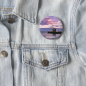 Rosa Sonnenuntergang über dem See Button (Beispiel)