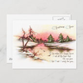 Rosa Sonnenuntergang Winterlandschaft Weihnachten (Vorne/Hinten)