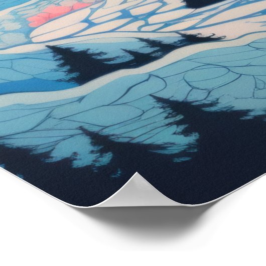 Rosa Sonnenuntergänge Poster (Ecke)