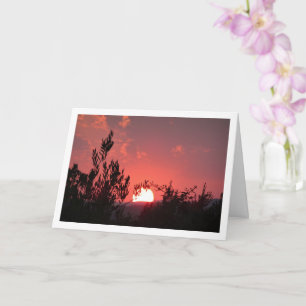 Rosa Sonnenuntergangslandschaft Karte
