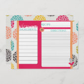 Rosa Sorbet-Rezeptionskarten (Vorne/Hinten)