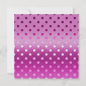 Rosa Spargel: Polka-Punkte:Party Einladung (Rückseite)