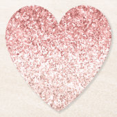 Rosa Sparkasse Girly Glitzy Glam Glitzer Untersetzer (Vorderseite)