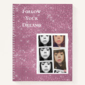 Rosa Sparkasse Ihr Foto Personalisiertes Zitat Notizblock (Vorderseite)