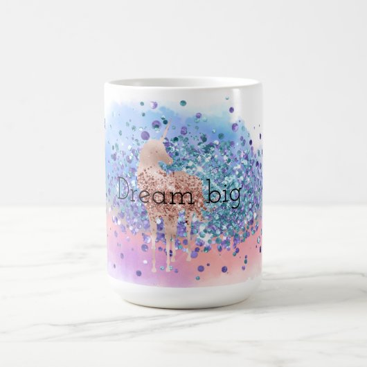 Rosa Sparkasse Lila Aqua Glitzer Confetta  Kaffeetasse (Mittel)