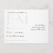 Rosa Sparkle auf der stilvollen Black UAWG Postcar Einladungspostkarte (Rückseite)