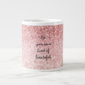 Rosa Sparkle Girly Glitzy Glam Glitzer Schöne Jumbo-Tasse (Vorderseite)