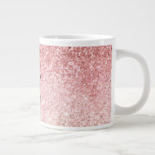 Rosa Sparkle Girly Glitzy Glam Glitzer Schöne Jumbo-Tasse (Rechts)