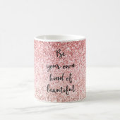 Rosa Sparkle Girly Glitzy Glam Glitzer Schöne Kaffeetasse (Mittel)