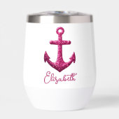 Rosa Sparkle Glitzer Nautical Sailing Name (Vorderseite)