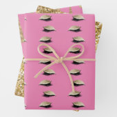 Rosa Sparkle Gold Glam Unicorn Geschenkpapier Set (Beispiel)