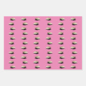 Rosa Sparkle Gold Glam Unicorn Geschenkpapier Set (Vorderseite)