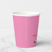 Rosa Sparkle Gold Glam Unicorn Pappbecher (Rechts)