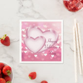 Rosa Sparkle Herz Valentinstag Neapel Serviette (Beispiel)