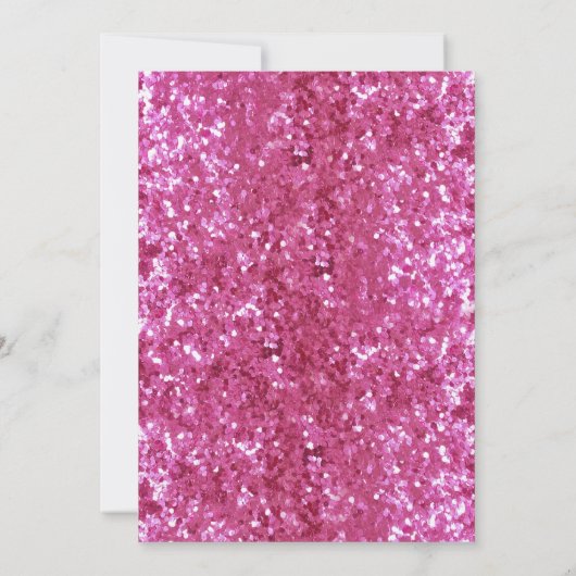 Rosa Sparkle-Look Bow Abschluss Einladung (Rückseite)