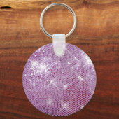 Rosa Sparkle-Look Schlüsselanhänger (Vorderseite)