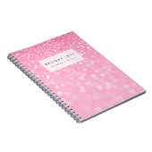 Rosa Sparkle Personalisiert Journal Notebook Notizblock (Rechte Seite)