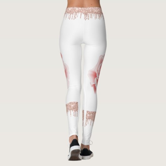 Rosa Sparkle Rose Leggings (Rückseite)