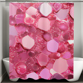 Rosa Sparkle Sequin Duschvorhang