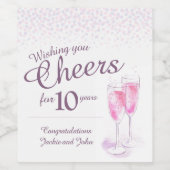 Rosa Sparkling Wein 10 Jahre Bratwein l Weinetikett (Einzelnes Label)