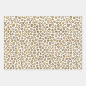 Rosa Sparkor Gold Leopard Print Geschenkpapier Set (Vorderseite 3)