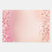 Rosa Sparkor Gold Leopard Print Geschenkpapier Set (Vorderseite 2)