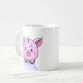 Rosa Sparschwein Kaffeetasse (Vorderseite Links)