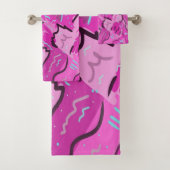Rosa! Spaß mit Abstrakter Kunst Badhandtuch Set (Insitu)