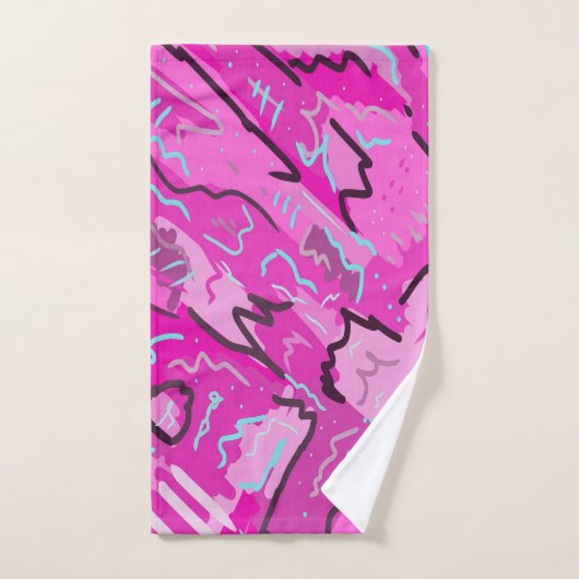 Rosa! Spaß mit Abstrakter Kunst Badhandtuch Set (Handtuch)