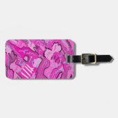 Rosa! Spaß mit Abstrakter Kunst Gepäckanhänger (Vorderseite horizontal)