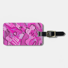 Rosa! Spaß mit Abstrakter Kunst Gepäckanhänger
