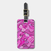 Rosa! Spaß mit Abstrakter Kunst Gepäckanhänger (Vorderseite vertikal)