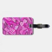 Rosa! Spaß mit Abstrakter Kunst Gepäckanhänger (Rückseite horizontal)