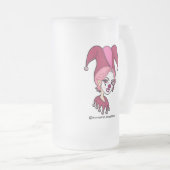 Rosa Spaßvogel-mattierte Bier-Tasse Mattglas Bierglas (VorderseiteRechts)