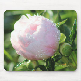 Rosa Spätfrühling-Pfingstrose Mousepad