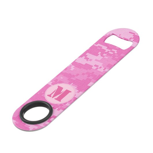 Rosa Speedflaschenöffner (Vorderseite Schrägansicht)