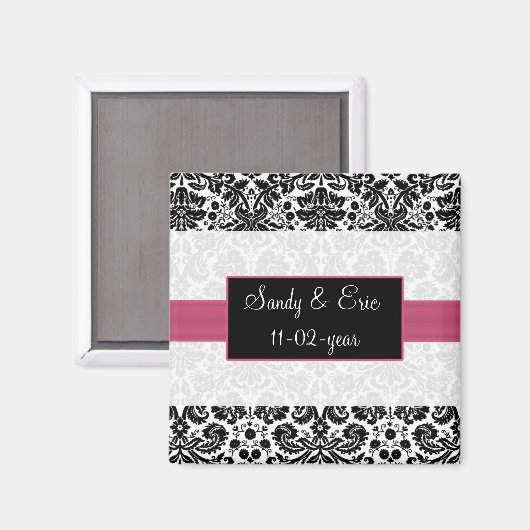 Rosa Speichern des Datums-Magneten Magnet (Vorderseite/Rückseite)