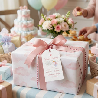 Rosa Speziallieferung Herzlichen Glückwunsch zur Geschenkanhänger